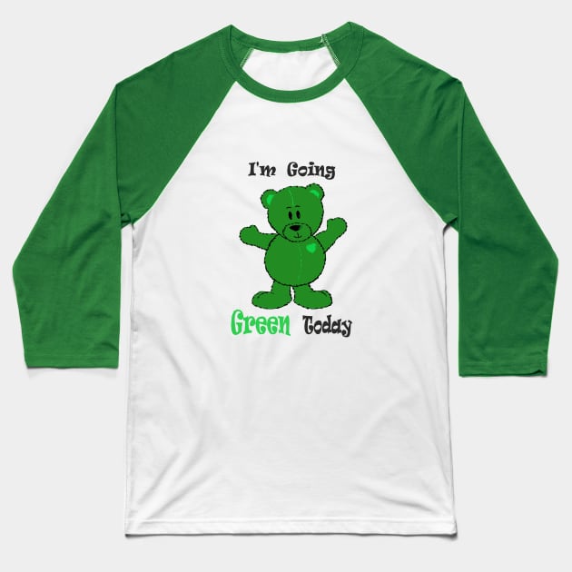 Goin'  Green Baseball T-Shirt by KJKlassiks